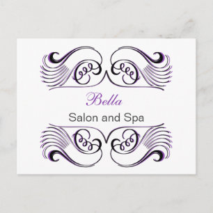 Purple white Chic Business Merci Cartes