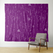 Purple White Mathematic Formulas Equations Wandkleed (In Situ (horizontaal))
