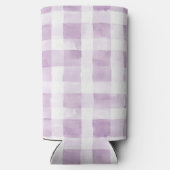 Purple White Plaid Stripes Birthday (Achterkant)