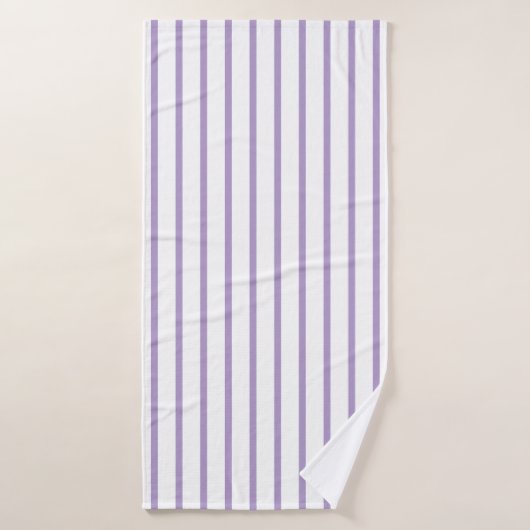 Purple White Stripes Seamless Pattern (Serviette de bain)