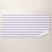 Purple White Stripes Seamless Pattern (Serviette de bain)