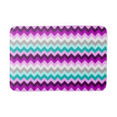 Purple White Teal Chevrons Medium Bath Mat (Voorkant)