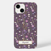 Purple Wild Flowers Case-Mate iPhone Case (Achterkant)
