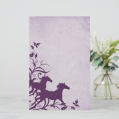 Purple Wild Horses Briefpapier (Staand voorkant)