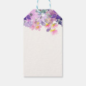 Purple Wildflower Spring Bridal Shower Theme Cadeaulabel (Achterkant)