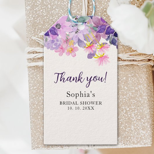 Purple Wildflower Spring Bridal Shower Theme Cadeaulabel