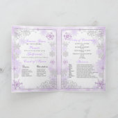 Purple Winter Wonderland Quinceanera Programme (Intérieur)