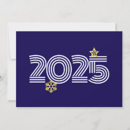 Purple wish card New Year met gold snowflakes Feestdagenkaart