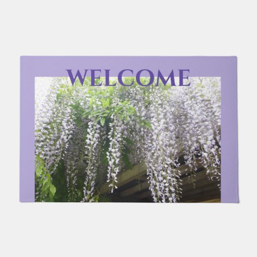 Purple Wisteria BIENVENUE Cust. Paillasson (Devant)