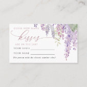 Purple Wisteria Combien de baisers Douche Carte de (Devant)