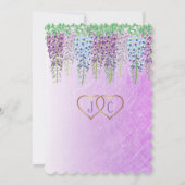 Purple Wisteria Floral Wedding Invitations (Dos)