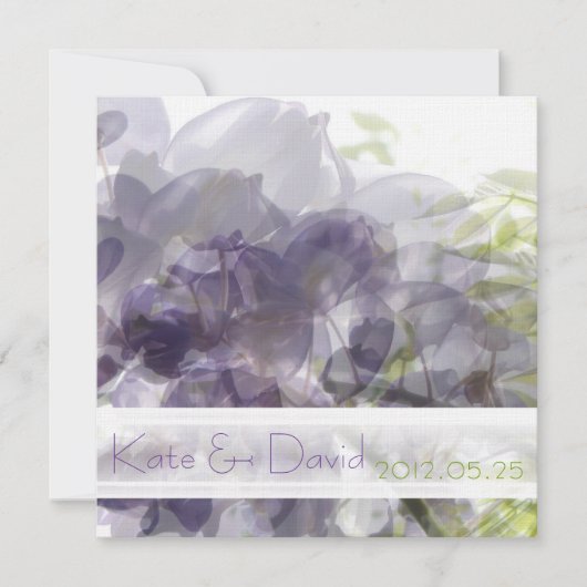 © Purple Wisteria Whisper Wedisper Invitations (Devant)