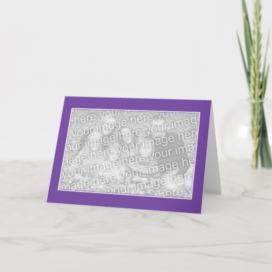 Purple with White Border (photo frame) Kaart (Voorkant)