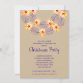 Purple Wreath Christmas Holiday Invitations (Devant)