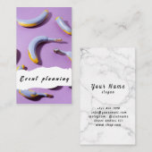 Purple Yellow Event Planning Carte de visite moder (Devant / Derrière)