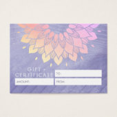 Purple Yoga Instrucor Rose Gold Mandala Visitekaartje (Voorkant)