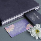 Purple Yoga Instrucor Rose Gold Mandala Visitekaartje