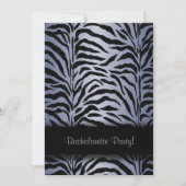 Purple Zebra Bachelorette Invitations (Devant)