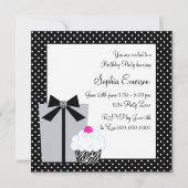 Purple Zebra Cake Cupcake Invitation de fête d'ann (Dos)