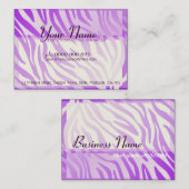 Purple Zebra Dégradé Frontières grands Cartes de v (Devant / Derrière)