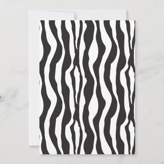 Purple Zebra Imprimer Bachelorette Invitations (Dos)