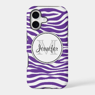 Purple Zebra Imprimer monogramme tendance iPhone 5