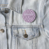 Purple zebra print bag ronde button 5,7 cm (In situ)
