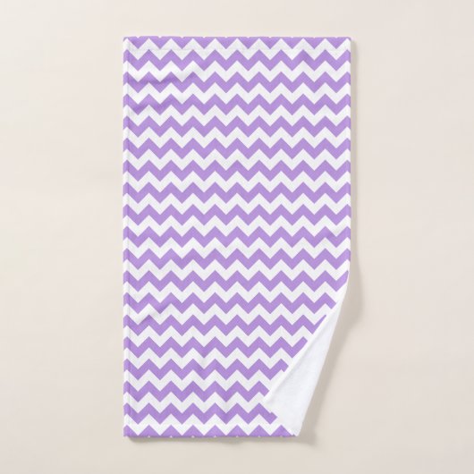 Purple Zigzag, Purple Chevron, Motif géométrique (Serviette à main)