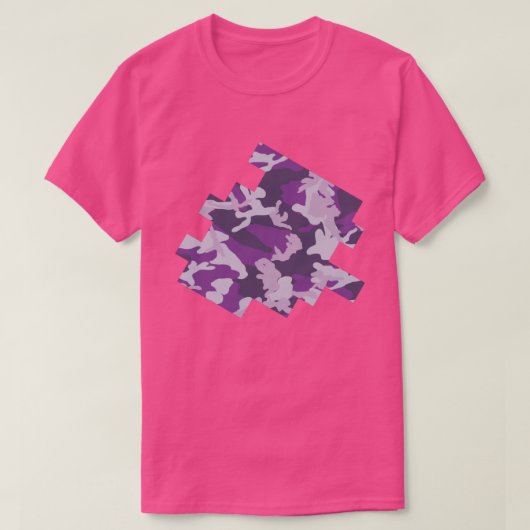 PurpleBerry Camo Pattern Digital Sketch T-shirt (Design voorkant)