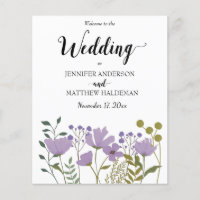 PurpleFloral, Simple Élégant programme de mariage