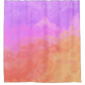Purples et Oranges Nuages Abstraits Rideau de douc (Devant)