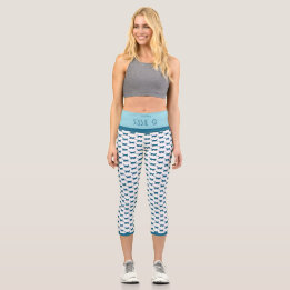 PURR BABY "BLUE" CUSTOM HIGH-WAISTED CAPRI PANTS