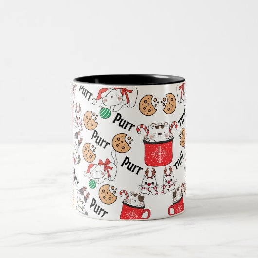 Purr Cat Christmas Mug (Centre)