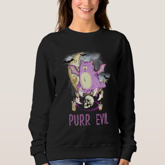 Purr Evil  Let's Summon Demons Pastel Goth Occult  Trui (Voorkant)