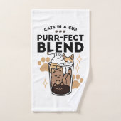 Purr-fect Blend : Cat and Coffee Art for Pet Lover (Serviette à main)