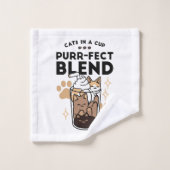 Purr-fect Blend : Cat and Coffee Art for Pet Lover (Gant de toilette)