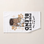 Purr-fect Blend : Cat and Coffee Art for Pet Lover (Serviette à main)