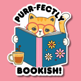 Purr-fect Boek Waterdicht  Sticker