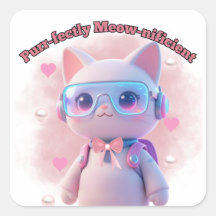 Purr-fect Meow-nificiente Kattensticker
