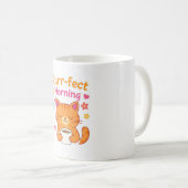 Purr-fect Morning Cat Coffee Mug – Cute Cat Lover (Devant droit)