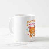 Purr-fect Morning Cat Coffee Mug – Cute Cat Lover (Devant gauche)