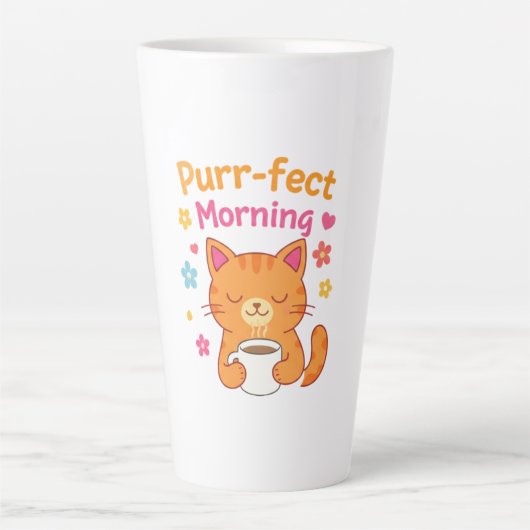 Purr-fect Morning Cat Coffee Mug – Cute Cat Lover  (Devant)