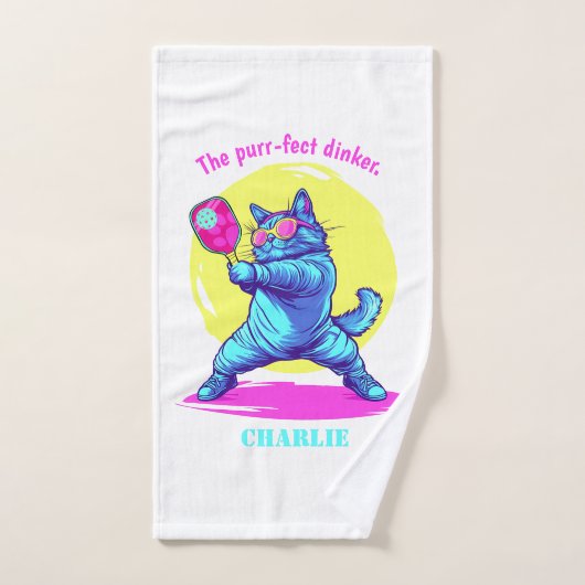  Purr-fect Pickleball Champ Handdoek (Handdoek)