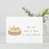 Purr-fect verhuisd, ons nieuwe adres aankondiging (Staand voorkant)