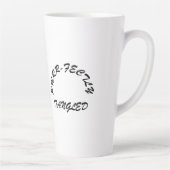 Purr-fectly Tangled" T-Shirt - Whimsical Cat  Latte Mok (Rechts)