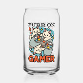 Purr On Gamer - Conception De Jeu De Chat Cute (Recto)