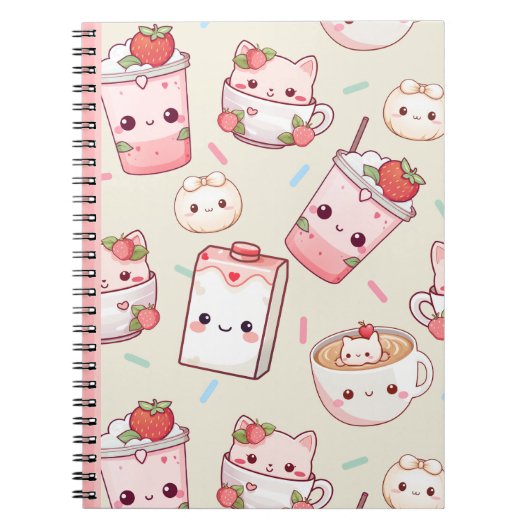 Purr parfaitement brassé : Carnet de café Kawaii C (Devant)