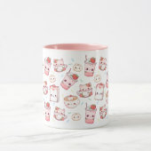 Purr parfaitement brassé : Kawaii Cat Cat Cat Mug (Centre)