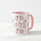 Purr parfaitement brassé : Kawaii Cat Cat Cat Mug (Devant droit)