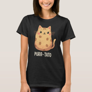 Purr-Tato Kat Aardappel Vegetarische Grap Kawaii K T-shirt